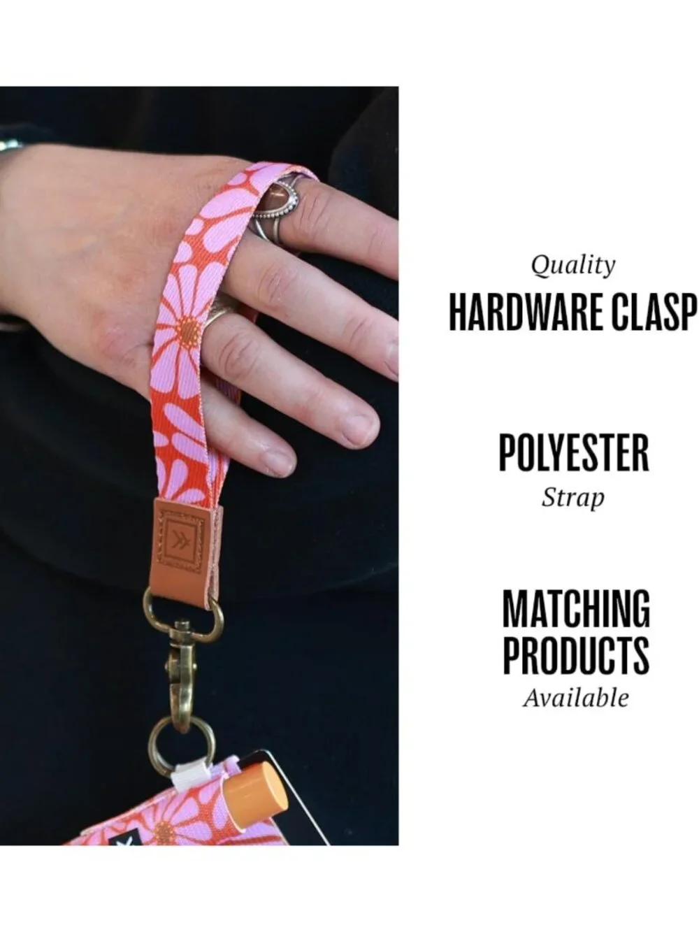 Stylish Wristlet Keychain Strap for Men & Women - Perfect for Badges, Wallets